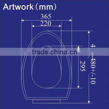 1051 Toilet Seats; Hot Sale to South America Plastic Toilet Seat Cover With Mental Feet photo-3