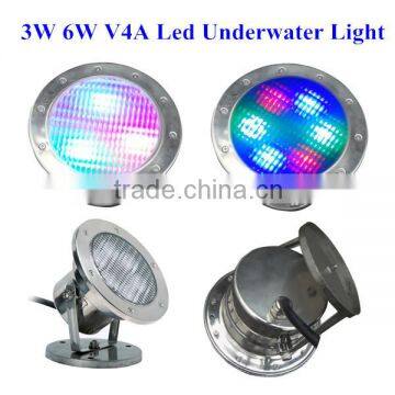 3W Stainless Steel LED Underwater Pool Light IP68 Waterproof