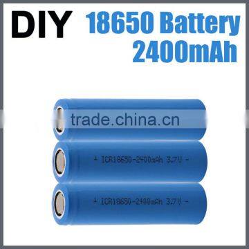 PKCELL 3.7V Cylinder lithium-ion battery ICR18650 2400mah for power bank battery