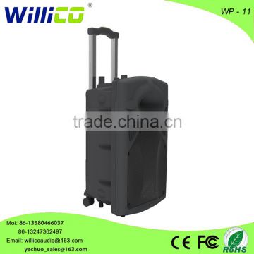 10 Inch 12 inch 15 inch Plastic Active Trolley Battery Rechargeable Portable Speaker