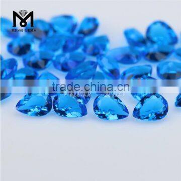 Wuzhou Wholesale Blue Topaz Double Briolette Pear 6x8 Glass Stone