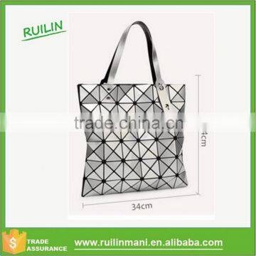 Geometric splicing luxury handbags branded hand bags for women