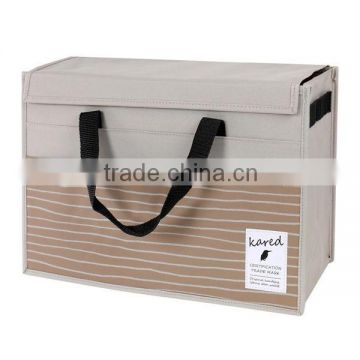 new design eco-friendly home storage series polyester storage box with handle