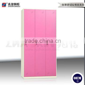Material 3-door Closet Key Lock Colorful Steel Locker Staff Office Locker photo-6