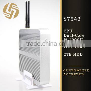Factory direct i5 Dual core Turbo Boost 2.60GHz 2G ram HDD mini industrial computers
