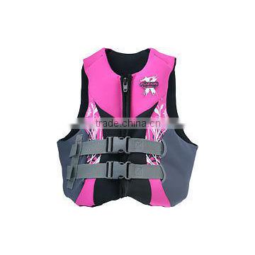 Top quality nice design neoprene nylon float jacket surfing jacket inflatable life jacket