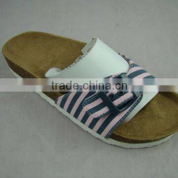 Canvas ladies cork slippers