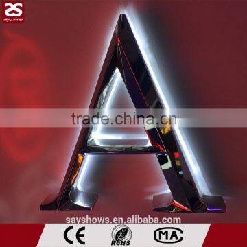 top quality factory wholesale stainless steel letter 3d led sign