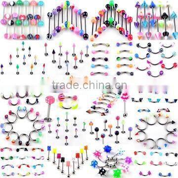 Acrylic lip labret body piercing jewelry