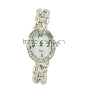 Analogous Metal Good Plating Fit Wrists Specialize Design Crystal on the Face Bracelet Watch For Women photo-3