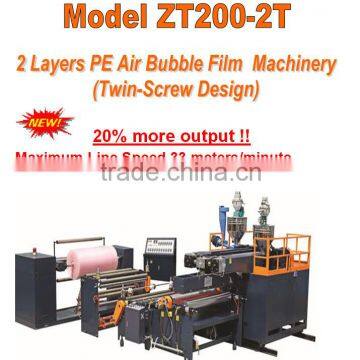 2 Layers pe Air Bubble Film Extruding Machine/ Twin-screw Extruder photo-3
