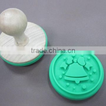 Factory manufactured Christmas bell silicone stamp silicone cookie stamp