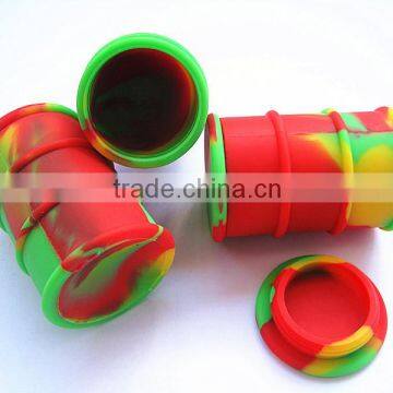 Custom FDA food grade 26ml oil barrel matte finish large non stick silicone container concentrate oil