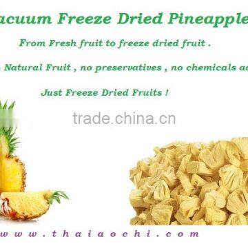 Freeze dried Fruit Pineapple slices from Thailand