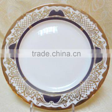 Porcelain dinner plate with high quality decal