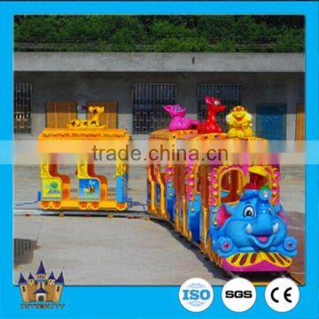 Electric Train for Kids Used Amusement Park Rides Elephant Track Train for Sale photo-6