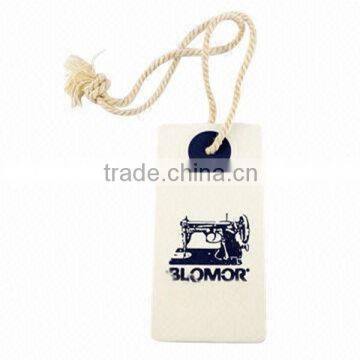 paper tag with rope handle, hangtag with custom logo,custom design hangtag