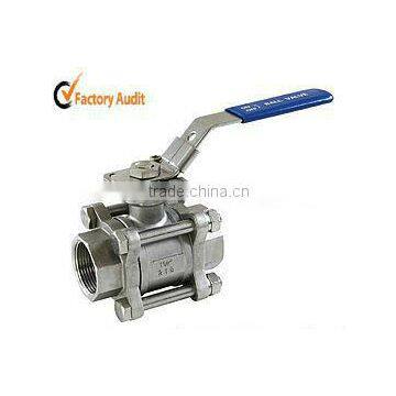 Three Piece Type Internal Thread Ball Valve