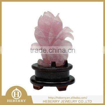 natural Madagascar rose quartz crystal figurines good for collection