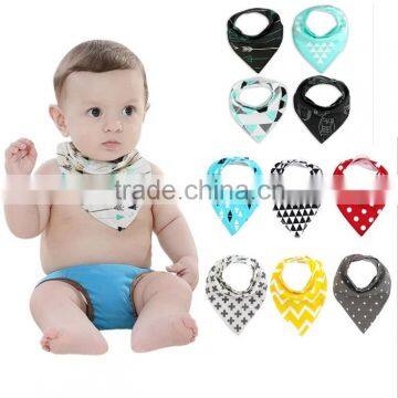 Bandana Baby Bib Set by Bambinio - 4 Unisex Design Drool Bibs for Boys and Girls