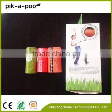 pik-a-poo 2016 New products Doggie poop scooper use Compostable garbage bag manufacturing