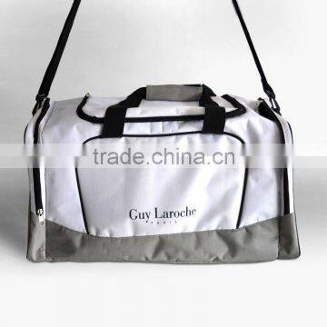 New Design Polyester White Travel Time Bag for Guy Laroche as Gift