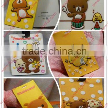 Lovely Animal design silicone luggage tags