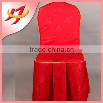 Top quality red jacquard cheap chair covers for folding chairs