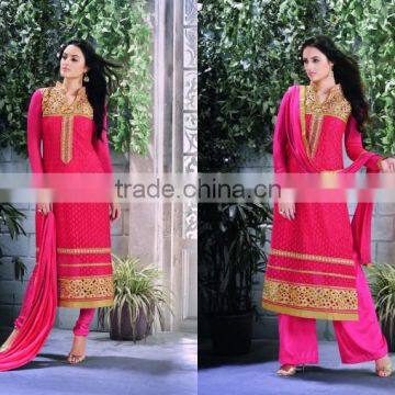 Indian Designer Salwar Work With Net Suit Neck Border Wear Corner Borders Salwar Kameez photo-5