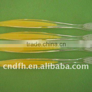 Two colors adult transparent toothbrush