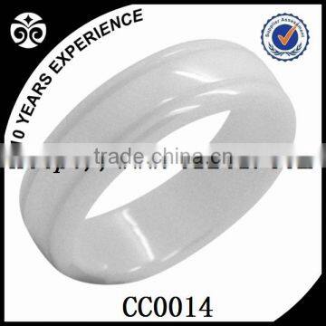Mens white ceramic ring, ceramic ring men