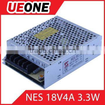 Hot sale 60w 18v 3.3a switching power supply CE factory price NES-60-18