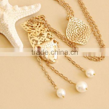 MYLOVE gold pearl sweaterchain fahion coat chain MLSC-19