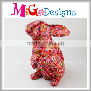 Cheap Red Animal Piggy Bank Ceramic rabbit