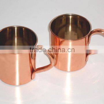 Manufacturer & Wholesaler of Copper Moscow Mule Mugs & Cups and Tankard for VODKA MIXOLOGY