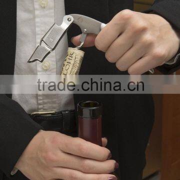Premium Stainless Steel & Wooden Handle Waiters Corkscrew: All-in-one Wine Opener, Foil Cutter & Bottle Opener photo-3