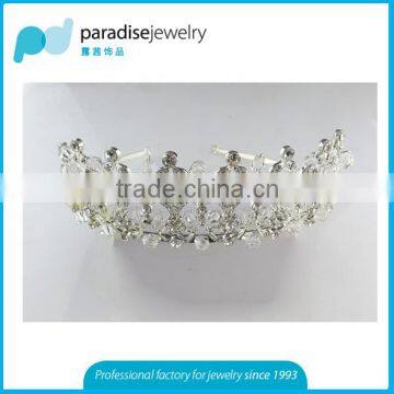 2016 newest girl king crown head band with shinny rhinestone