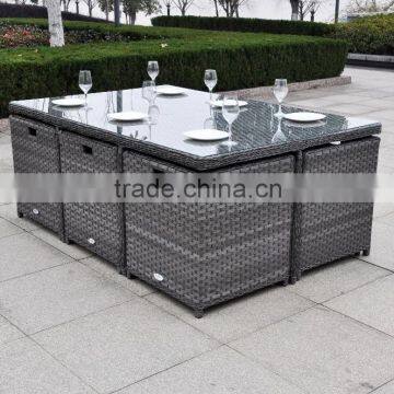 Rattan Wicker Furniture Outdoor Aluminum Tube Garden Set Dining Set photo-3