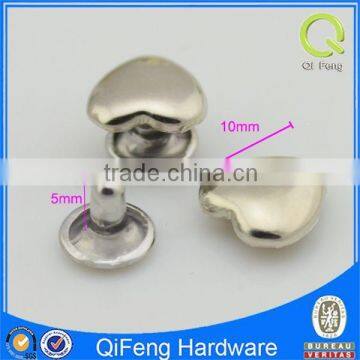 fashion heart shape hardware rivets low price
