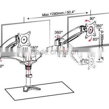 New Aluminum High QualityMonitor Mount Monitor Arm Desk Monitor Arm