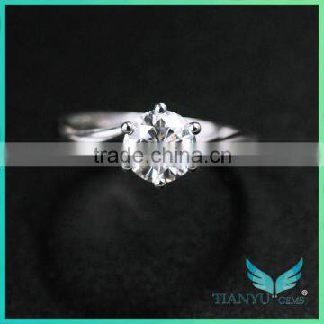 Classical Design Rings 1ct Forever One Moissanite Diamond 4h Sic Synthetic Moissanite Jewelry photo-3