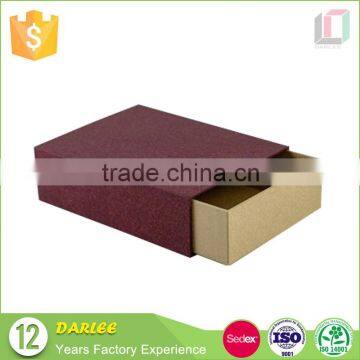 China suppliers slide shape gift craft jewelry packaging kraft paper drawer box