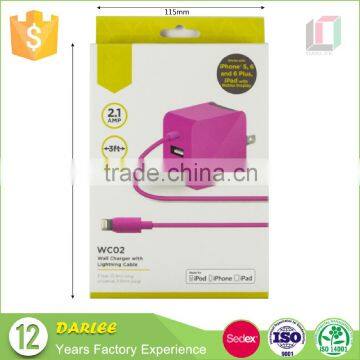 Top Grade Different Design Spot uv Embossed Custom Car Usb Charger Package Box With Logo