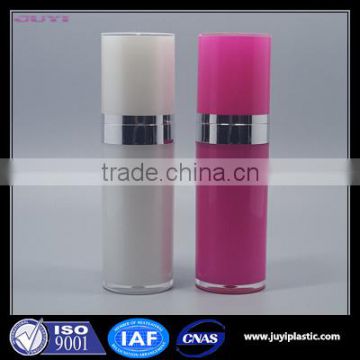 Cylinder White Color Acrylic Plastic Cosmetic 15ml 30ml 50ml 100ml 120ml Facial Serum Bottle Packaging