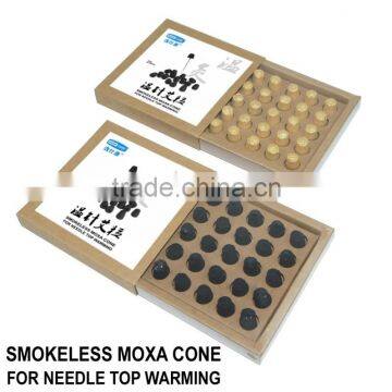 Needle top warming smokeless moxa cone Basket-less Charcoal Moxa