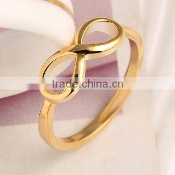 Alloy plated girl's lovely jewelry bowknot rings gold