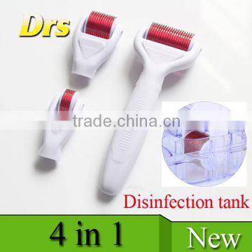 Original 4 in 1 dermaroller with 1.0mm needle for face and body care