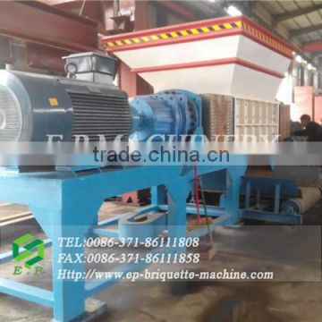 Waste tire shredder machine