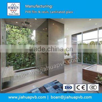 tempered Laminated glass for shower cubicle door glass