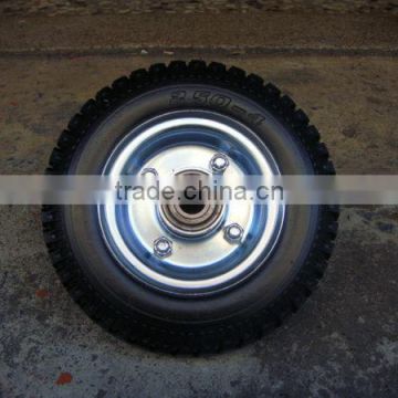 8 inch solid rubber garden cart wheel/ 2.50-4 rubber wheel